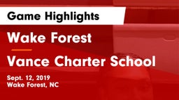 Wake Forest  vs Vance Charter School Game Highlights - Sept. 12, 2019