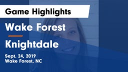 Wake Forest  vs Knightdale  Game Highlights - Sept. 24, 2019