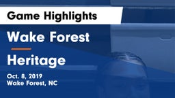 Wake Forest  vs Heritage  Game Highlights - Oct. 8, 2019