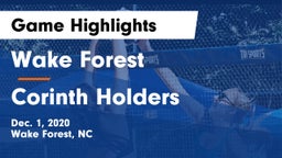 Wake Forest  vs Corinth Holders  Game Highlights - Dec. 1, 2020