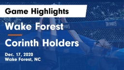 Wake Forest  vs Corinth Holders  Game Highlights - Dec. 17, 2020