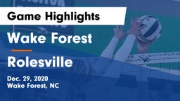 Wake Forest  vs Rolesville  Game Highlights - Dec. 29, 2020
