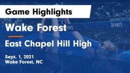 Wake Forest  vs East Chapel Hill High Game Highlights - Sept. 1, 2021
