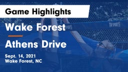 Wake Forest  vs Athens Drive  Game Highlights - Sept. 14, 2021