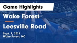 Wake Forest  vs Leesville Road  Game Highlights - Sept. 9, 2021
