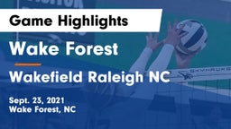 Wake Forest  vs Wakefield  Raleigh NC Game Highlights - Sept. 23, 2021