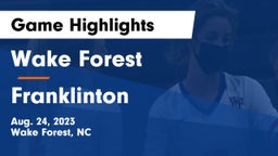 Wake Forest  vs Franklinton  Game Highlights - Aug. 24, 2023