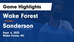 Wake Forest  vs Sanderson  Game Highlights - Sept. 6, 2023