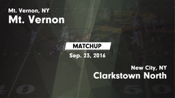 Matchup: Mt. Vernon vs. Clarkstown North  2016