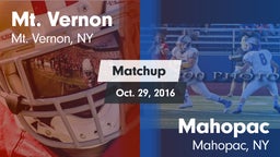 Matchup: Mt. Vernon vs. Mahopac  2016