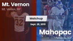 Matchup: Mt. Vernon vs. Mahopac  2019