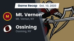 Recap: Mt. Vernon  vs. Ossining  2020