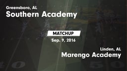 Matchup: Southern Academy vs. Marengo Academy  2016