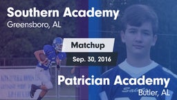 Matchup: Southern Academy vs. Patrician Academy  2016