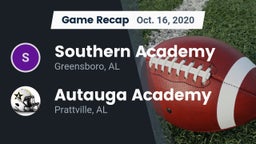 Recap: Southern Academy  vs. Autauga Academy  2020