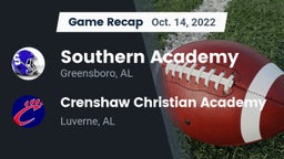 Recap: Southern Academy  vs. Crenshaw Christian Academy  2022