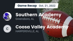Recap: Southern Academy  vs. Coosa Valley Academy 2022