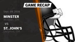 Recap: Minster  vs. St. John's  2016