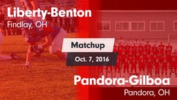 Matchup: Liberty-Benton vs. Pandora-Gilboa  2016