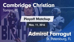Matchup: Cambridge Christian vs. Admiral Farragut  2016