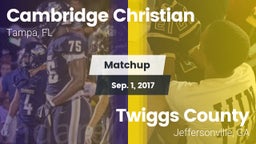 Matchup: Cambridge Christian vs. Twiggs County  2017