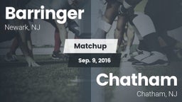 Matchup: Barringer vs. Chatham  2016