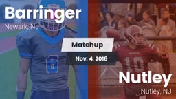 Matchup: Barringer vs. Nutley  2016