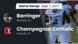 Recap: Barringer  vs. Champagnat Catholic  2017