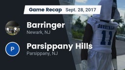Recap: Barringer  vs. Parsippany Hills  2017