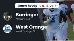 Recap: Barringer  vs. West Orange  2017