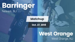 Matchup: Barringer vs. West Orange  2018