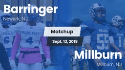 Matchup: Barringer vs. Millburn  2019