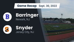 Recap: Barringer  vs. Snyder  2022