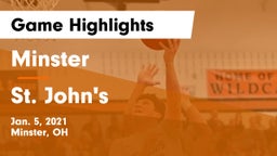 Minster  vs St. John's  Game Highlights - Jan. 5, 2021
