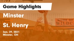 Minster  vs St. Henry  Game Highlights - Jan. 29, 2021