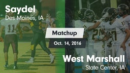 Matchup: Saydel vs. West Marshall  2016
