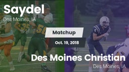 Matchup: Saydel vs. Des Moines Christian  2018