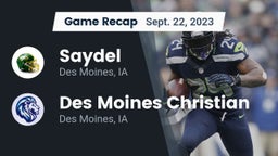 Recap: Saydel  vs. Des Moines Christian  2023