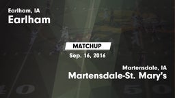 Matchup: Earlham vs. Martensdale-St. Mary's  2016