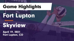 Fort Lupton  vs Skyview  Game Highlights - April 19, 2021