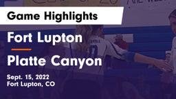 Fort Lupton  vs Platte Canyon  Game Highlights - Sept. 15, 2022