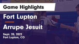 Fort Lupton  vs Arrupe Jesuit  Game Highlights - Sept. 20, 2022