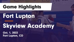 Fort Lupton  vs Skyview Academy Game Highlights - Oct. 1, 2022