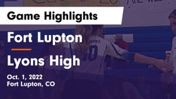 Fort Lupton  vs Lyons High Game Highlights - Oct. 1, 2022