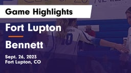 Fort Lupton  vs Bennett  Game Highlights - Sept. 26, 2023