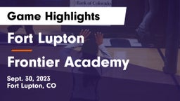 Fort Lupton  vs Frontier Academy  Game Highlights - Sept. 30, 2023