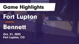 Fort Lupton  vs Bennett  Game Highlights - Oct. 21, 2023