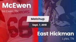 Matchup: McEwen vs. East Hickman  2018