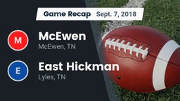 Recap: McEwen  vs. East Hickman  2018