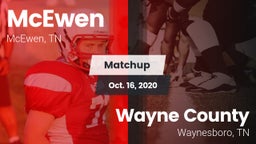 Matchup: McEwen vs. Wayne County  2020